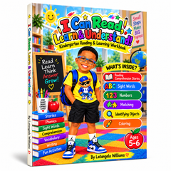 I Can Read, Learn, and Understand: Kindergarten Reading & Learning Workbook